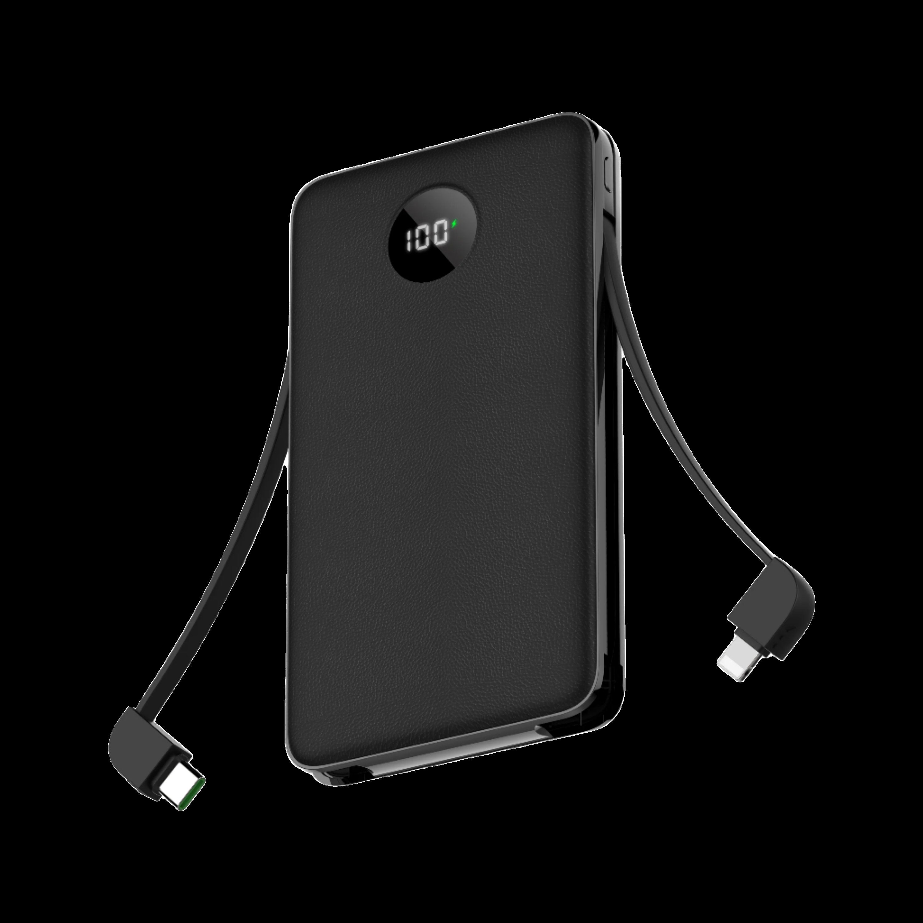 NEBULITE Powerbank 5 - 10,000mAh Fast Charging with Built-in Cables