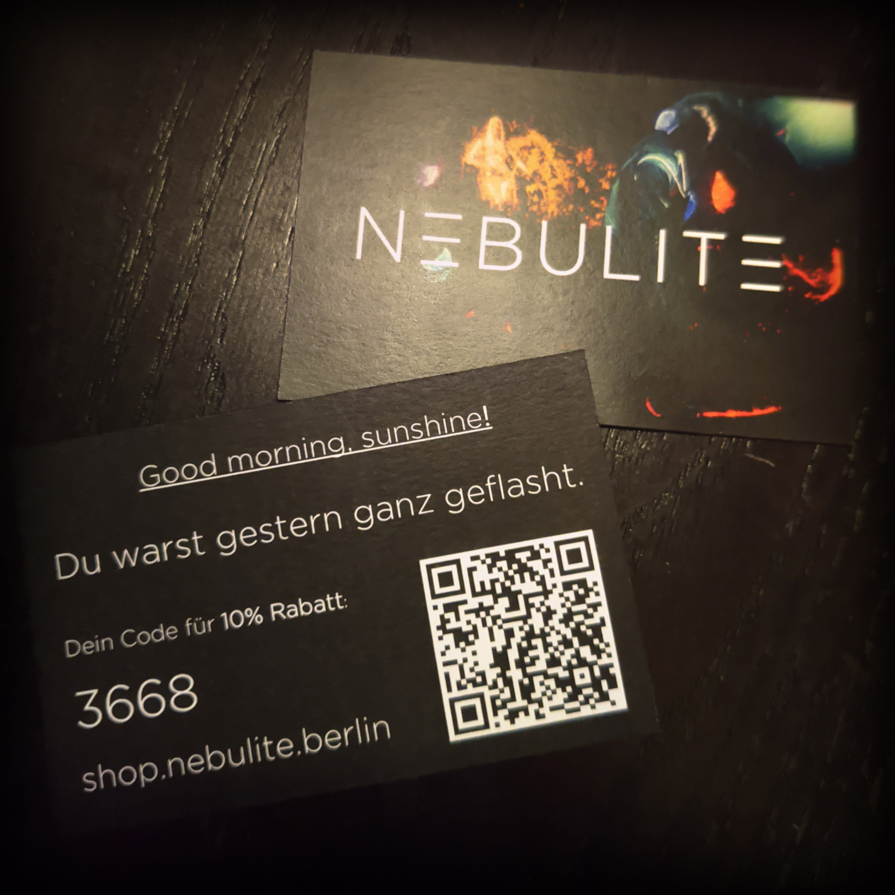 NEBULITE Referral Cards - Earn 10% Commission & Give 10% Discounts