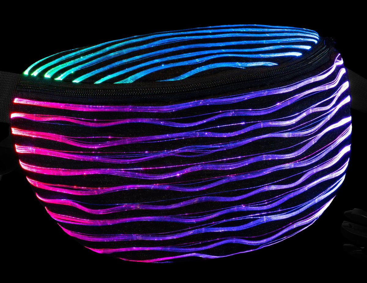NEBULITE Wavy: blue-green, pink and violet light fibres / blaugrüne, pinke und violette Leuchtfasern